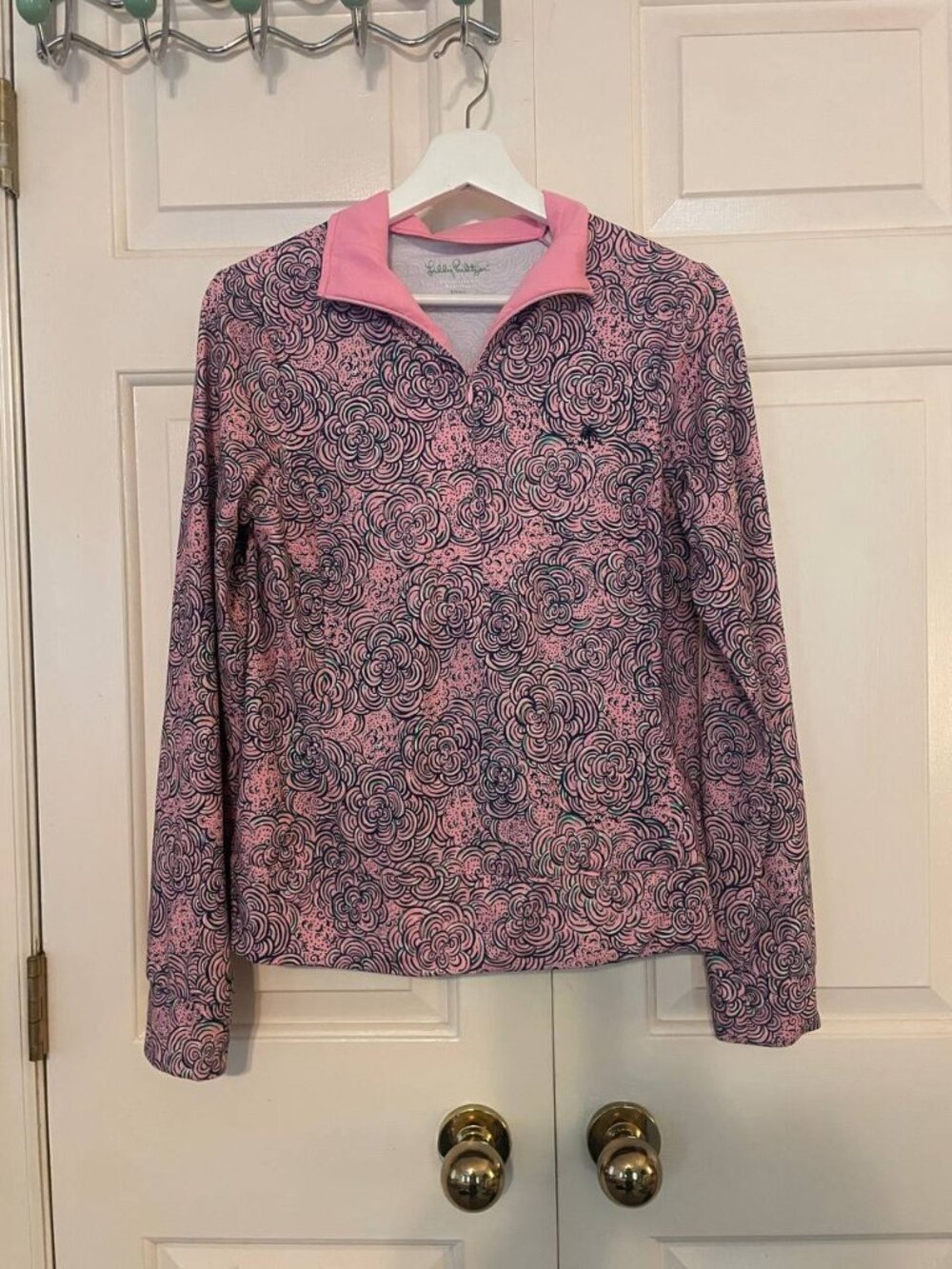 Lilly Pulitzer Small Popover Floral half Zip Pullover - Preppy Coastal